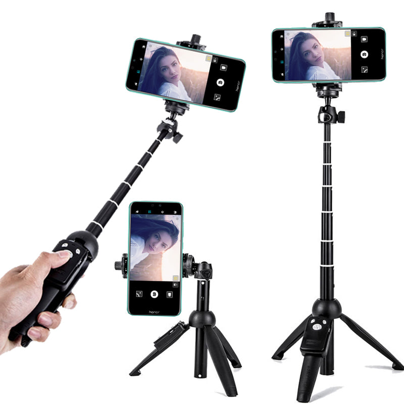 Mini Portable Selfie Stick with Bluetooth Remote for Phones
