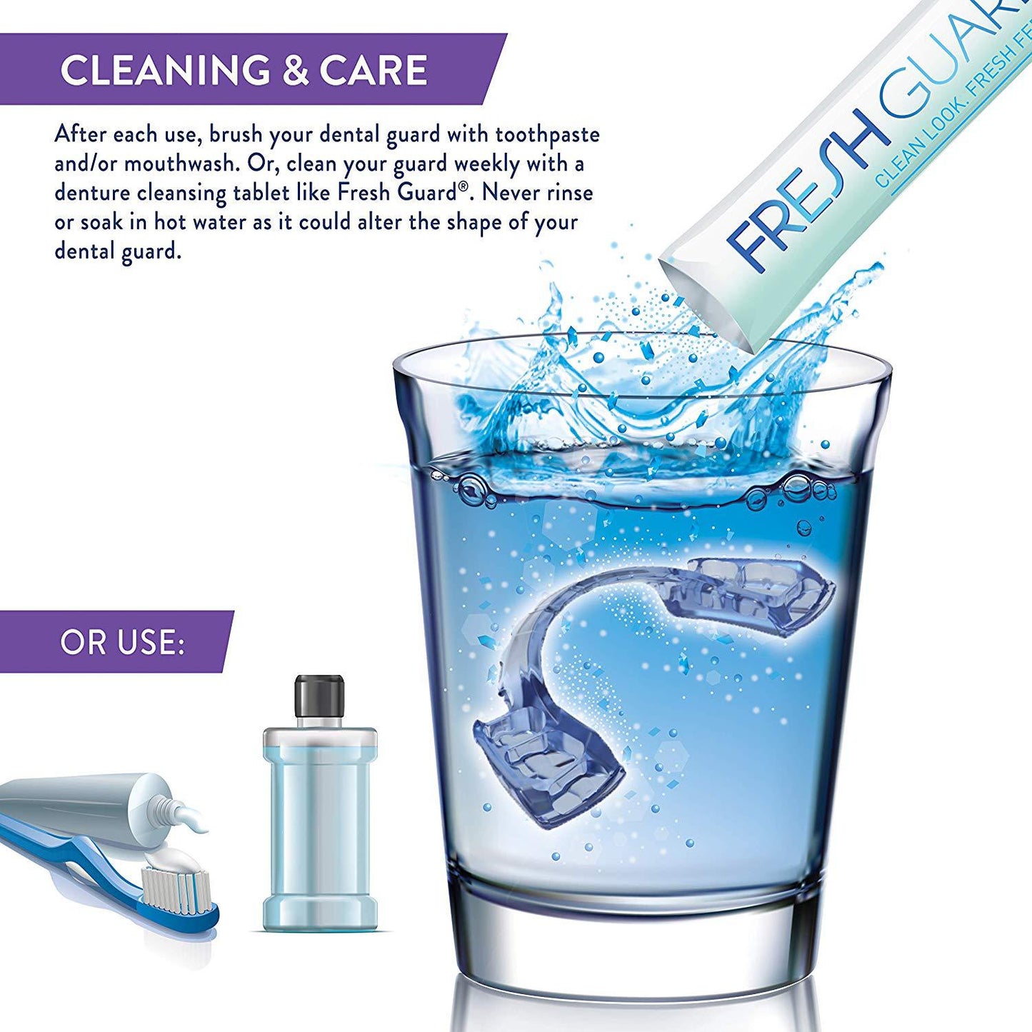 Dental Guard for Nighttime Teeth Grinding with Tray