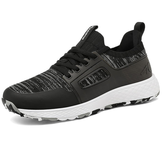 DARIBOM Womens Golf Shoes Fashion Non Slip Sneakers Comfortable Spikeless Lightweight Professional Outdoor Golf Footwear for Women Black