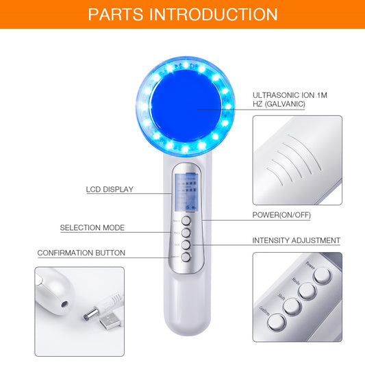 Diagram of a handheld electronic device with labeled parts on a white background.